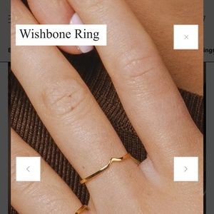 D Louise Wishbone Ring Sz 7
